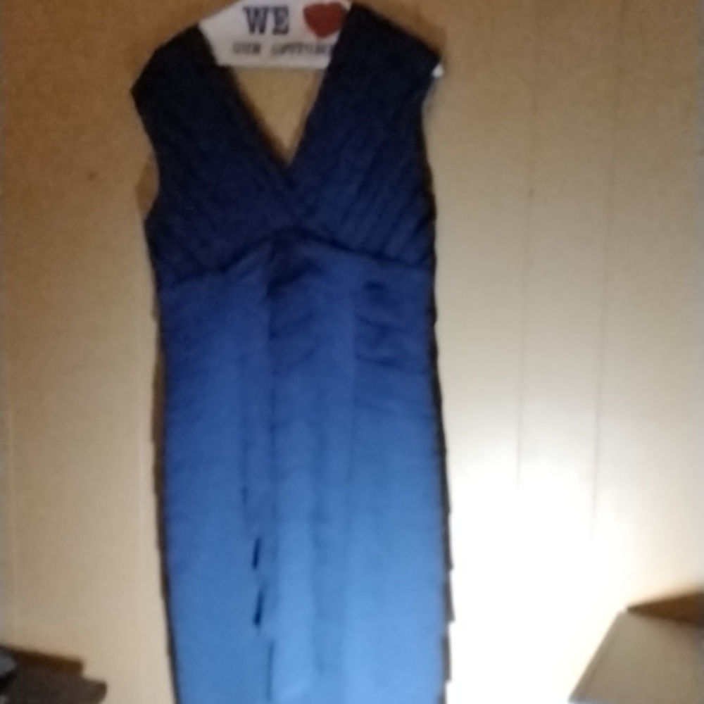 A blue dress